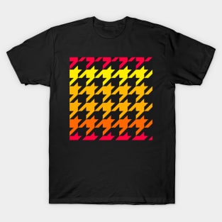 Colorful Houndstooth Tartan Checkered Seamless Pattern T-Shirt